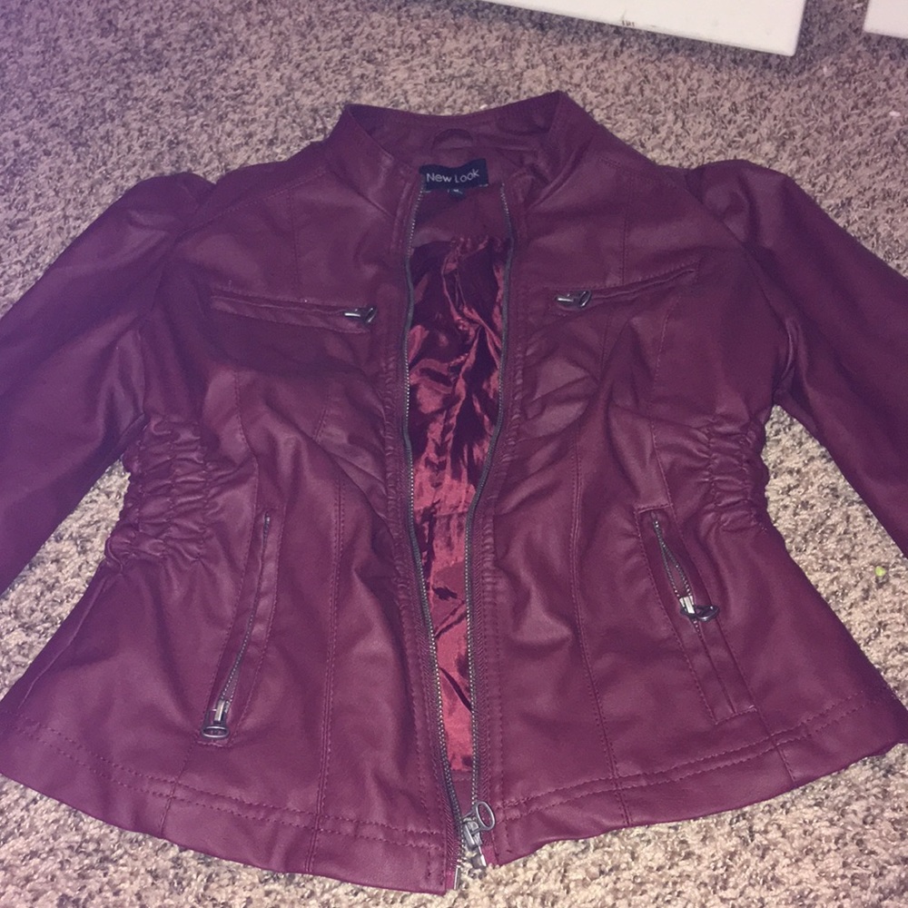 Burgundy Leather Jacket